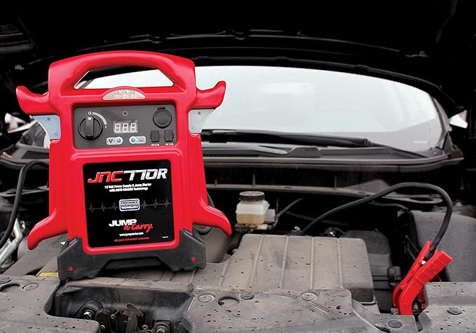 Clore Automotive JNC770R N-Carry Red 1700 Peak Amp Premium 12 Volt Jump Starter + Cover for N-Carry Jump Starter Models JNCAIR, JNCCVRXL