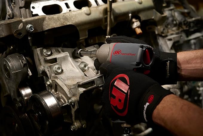 Ingersoll Rand 2115QTiMAX 3/8” Drive Air Impact Wrench, Quiet Tool, Lightweight 2.5 lb Design, Powerful Reverse Torque Output Up to 300 ft lbs, 7 Vane Motor, Max Control, Gray