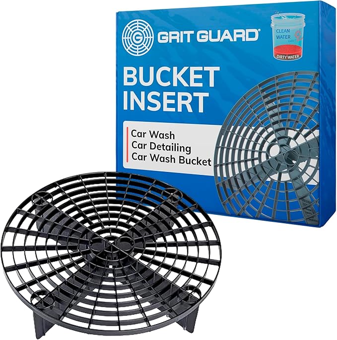 Grit Guard The Original Black Bucket Insert - 10" Diameter Car Wash Bucket for Car Washing, Detailing Compatible with 3.5, 4, 5 and 6 Gallon Buckets