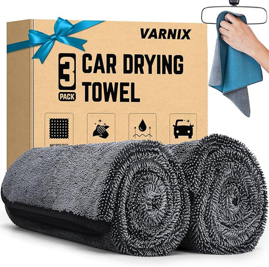 2-Pack Microfiber Towels for Cars 36"x24", Extra Large Ultra Absorbent Car Wash Drying Towels Detailing Supplies for SUVs and Trucks, No Streaks, Spots or Scratches