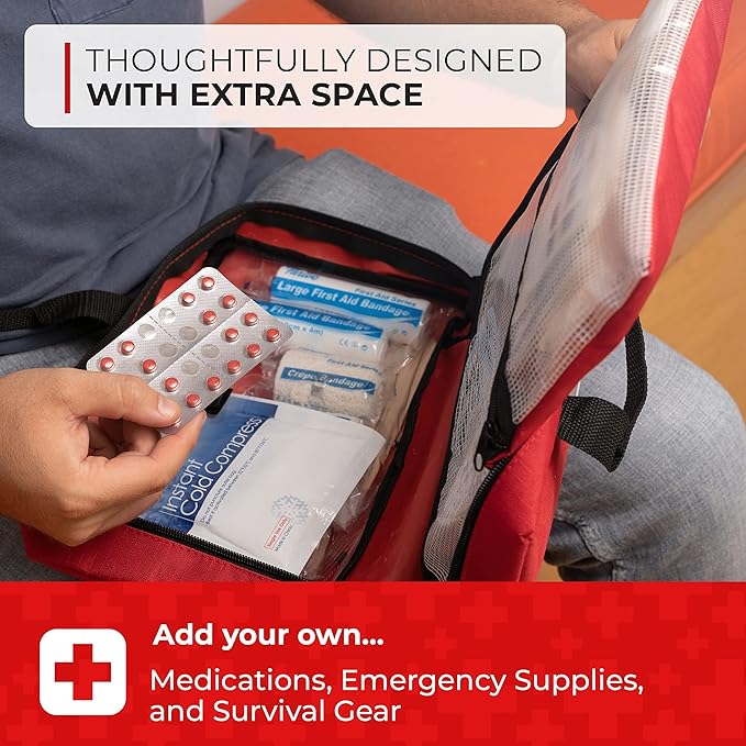 First Aid Kit – 291 Pieces of First Aid Supplies | Hospital Grade Medical Supplies for Emergency and Survival Situations | Ideal for Home, Car, Trucks, Camping, Hiking, Travel, Sports, Pets, Hunting