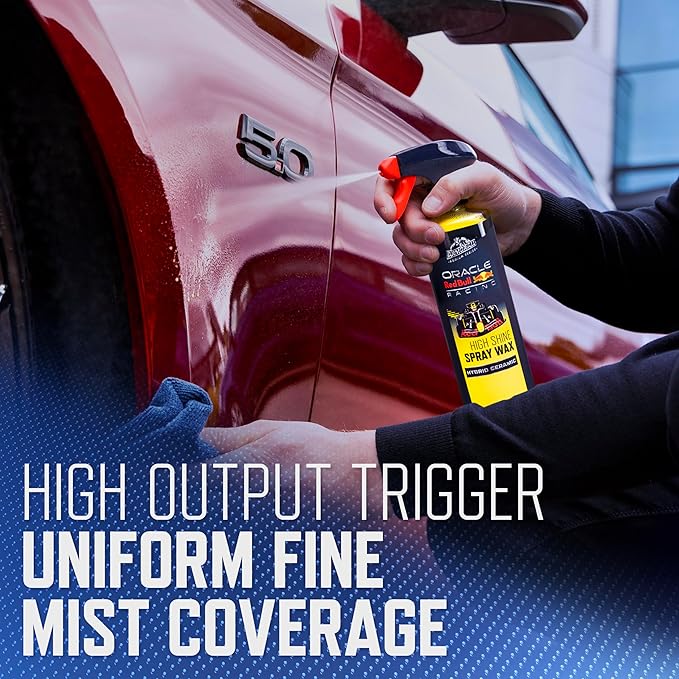 Armor All Podium Series High Shine Hybrid Ceramic Car Spray Wax, Safe on All Car Paint Finishes, Developed With Oracle Red Bull Racing, 16 fl oz