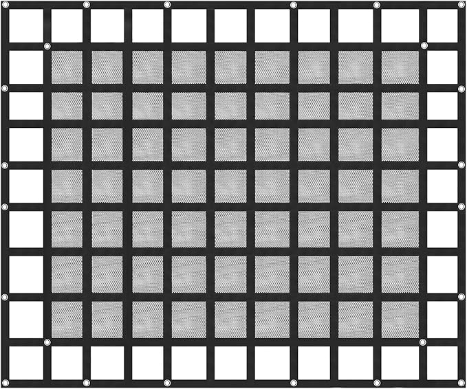VEVOR Cargo Net with Mesh, 8' x 6.7' Cargo Net for Pickup Truck Bed, Heavy Duty Cargo Nets with Cam Buckles & S-Hooks & Cross Strap, Truck Bed Cargo Net for Trailer SUV Jeeps(96" x 80")
