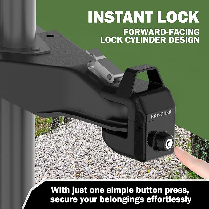Trailer Coupler Lock N-LOK1 Heavy Duty Hitch Locks with Keys,Anti Theft RV Locks,ONLY Fit 2" Ball Coupler (2")