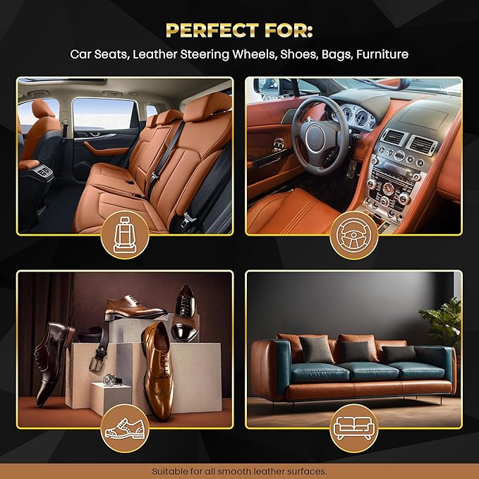 Graphene Leather Care Coating- Lasts 5 Years+ in Real World - Advance SiO2 Protection, UV & Water Resistant, Perfect for Cars, Motorcycles, Marine, RVs, Furniture and Shoes