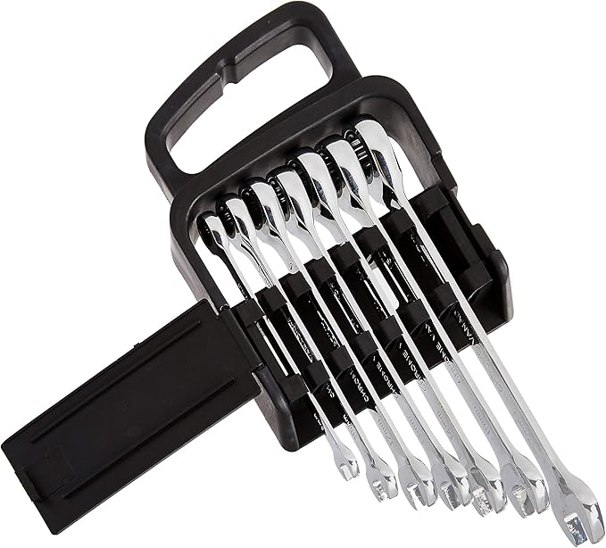 Amazon Basics 7-Piece Metric Ratcheting Combination Wrench Set
