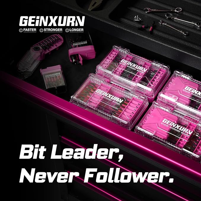 Geinxurn 2Pcs Storage Box Case, small parts box with detachable divider, Screwdriver Bit Set Box