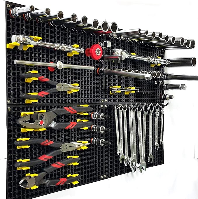 Ascend Tools Accessories for Organizer Genie Pegboards to Scale Up Organized Workspace (Metal Hooks 2.76 inch/70 mm - 10 Pieces)