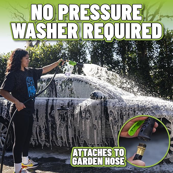 Chemical Guys TORQ Foam Blaster 6 - Foam Cannon Garden Hose Attachment, Easy to Use, Sprays Thick Suds for Safe Washing Trucks, SUVs, Motorcycles, RVs, and Other Vehicles