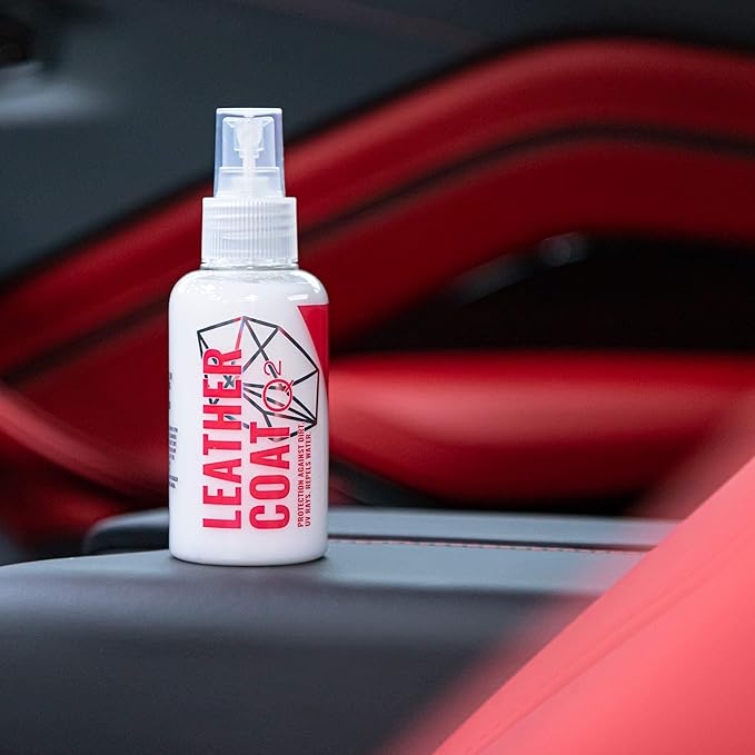 Gyeon Leather Coat Car Leather Protector Invisible Hydrophobic Ceramic Coating for Upholstery Interior UV Protection Stain Repellent Easy Dye Removal Durable Leather Shield Detailer