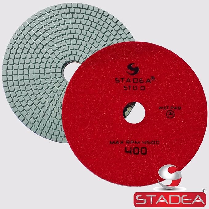 Stadea PPW259B Diamond Polishing Pad 7 Inch White Buff For Marble Concrete Stones Terrazzo Granite Floor Polishing