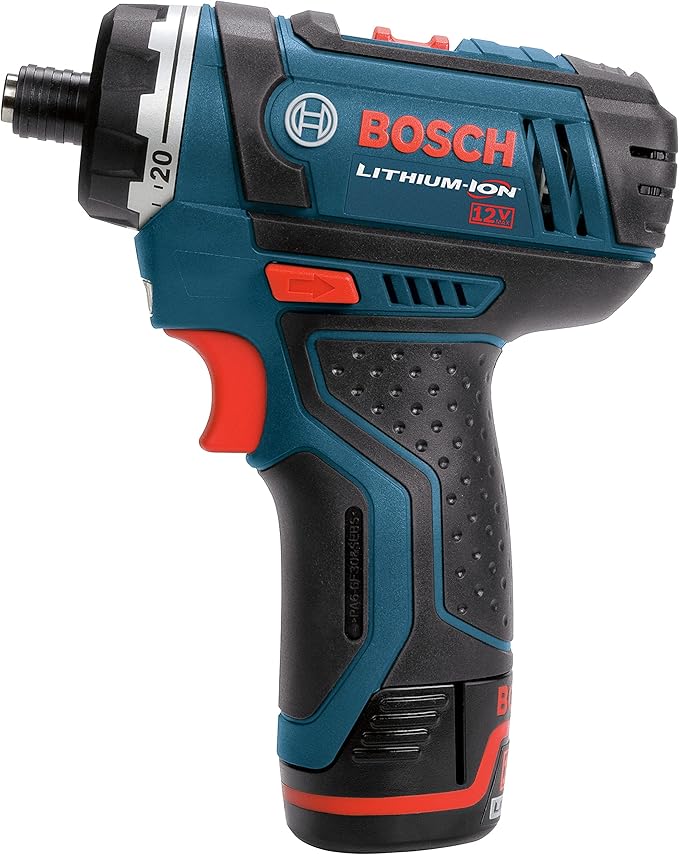 Bosch PS21-2A 12-Volt Max Lithium-Ion 2-Speed Pocket Driver Kit with 2 Batteries, Charger and Case w/ 41 pc drill and drive bit set