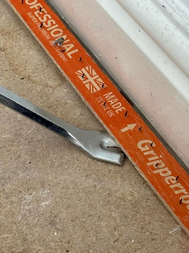 CCA Jimmy bar Tack lifter Pry bar tool for lifting gripper rods and floor trims. Mini crow bar claw tool, double ended nail remover
