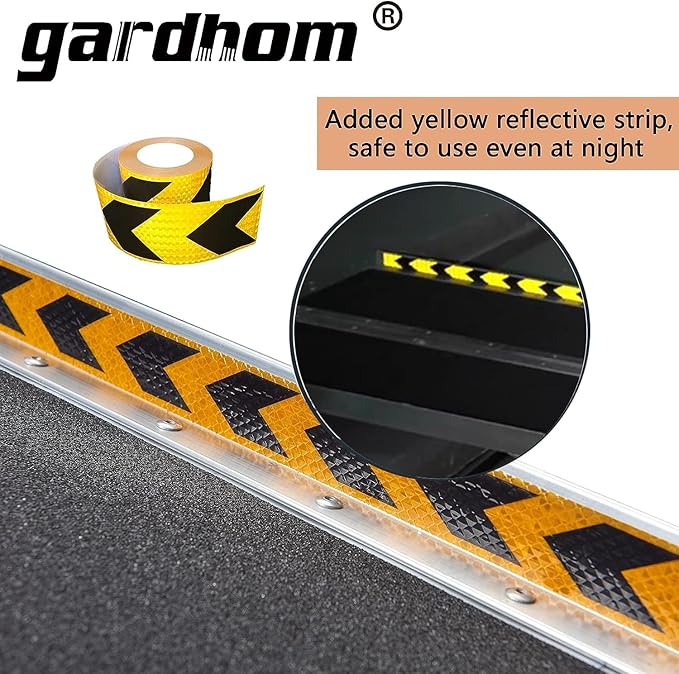 gardhom Portable Wheelchair Ramp 8FT, Anti-Slip Aluminum Handicap Ramp Wheelchair Ramps for Home Steps Entrance Threshold Doorways Stairs Curbs Scooter