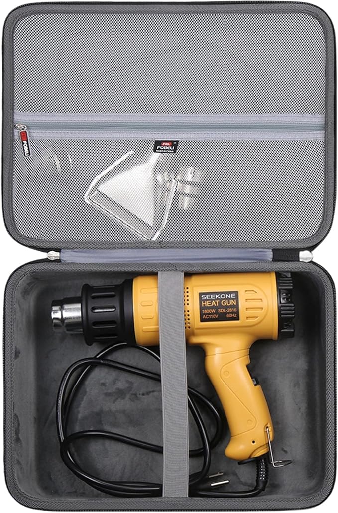 FBLFOBELI Hard Carrying Case Replacement for SEEKON/DIAFIELD/BLACK+DECKER/PORTER-CABLE Heat Gun Heavy Duty Hot Air Gun Kit Variable Temperature Control