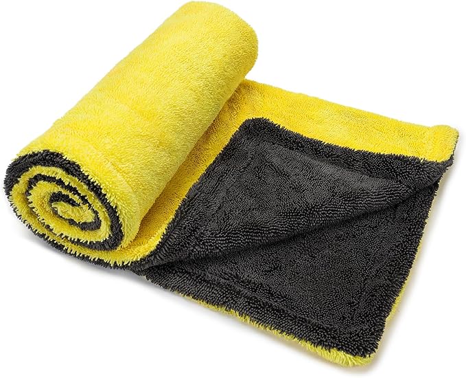 Microfiber Towels for Cars Drying Towel - 36"x24", Streak-Free Double-Sided Ultra Absorbent Bath Towels, Edgeless Design for Car Detailing Cleaning & Household