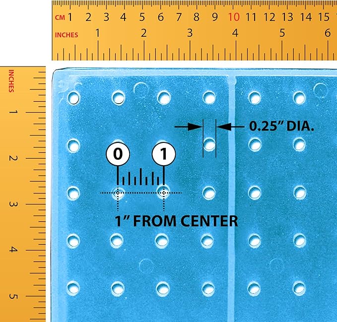 Azar Displays 703385-BLU Four-Sided Revolving 8”W X 20”H Pegboard Counter Display, Blue