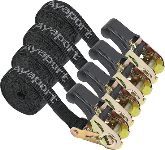 Ayaport Endless Ratchet Strap 1 inch 10 feet 2500LBS Break Strength (no Hook) Small Short Ratcheting Tie Down Motorcycle Car Roof Rack Trailer Cargo Straps