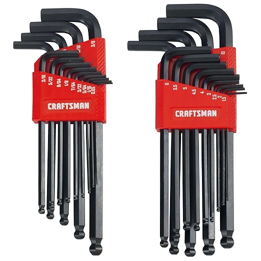CRAFTSMAN Ball End Hex Key Set, SAE/MM, 26 Piece (CMHT26009)