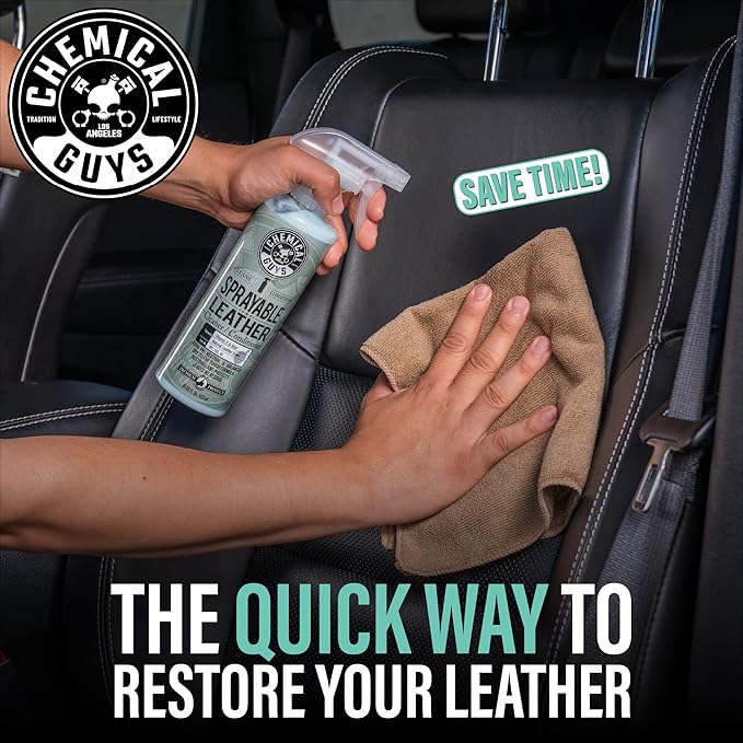 Chemical Guys SPI_103_16 Sprayable Leather Cleaner and Conditioner in One for Car Interiors, Leather Scent, 16 fl oz & SPI_993_16 Nonsense All Surface Cleaner 16 fl. Oz, Unscented