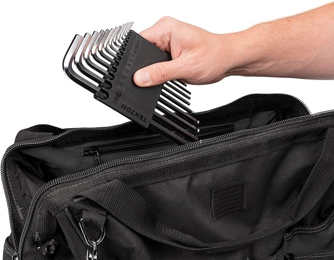 TEKTON Ball End Hex Key Set with Holder, 13-Piece (0.050-3/8 in.) - Chrome Finish | KLX91101