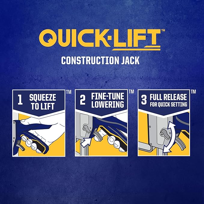IRWIN Quick-Lift Construction Jacks, Hand Lifting Jack Tool, Multifunctional, Lift up to 10" and Capacity 330 lbs, Pack of 2 (IRHT83100-2)