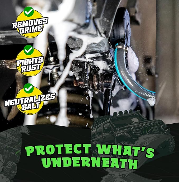 Salty Captain Chassis Flush 33.8oz | Undercarriage Cleaner & Salt Neutralizer | Prevents Rust & Corrosion on 4WD, ATV, Trailers & Off-Road Vehicles | Protective Underbody Wash