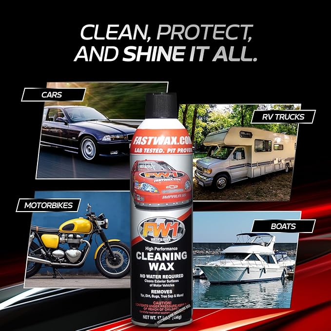 FW1 4 Pack, A High Performance Car Wax Polish | Easy To Use Scratch-Free Waterless Car Wash Spray & Detail Cleaning Polish (17.5oz) | Spray Wax for Cars, Trucks, Motorcycles RVs and boats.
