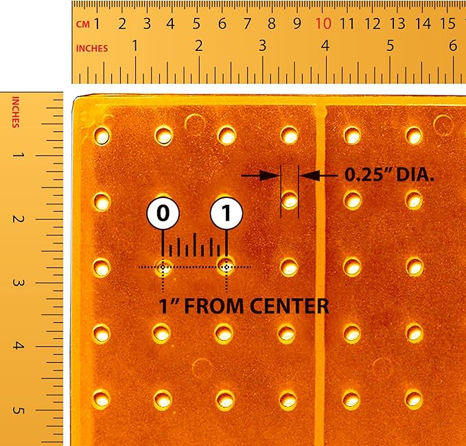 Azar Displays 703385-ORG-4C24, Four-Sided Revolving 8" W x 20" H Pegboard Counter Display w/ 24 Hooks- 4” Length, Orange