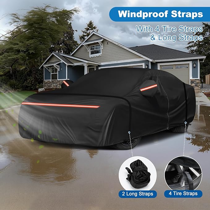 QUNSUNUS Car Cover for BMW M4/ 4 Series 420i 428i 430i 435i 440i /4 Coupe 2014-2026, Waterproof M4 Car Covers with Cotton Lining, All Weather Cover with Straps and Zipper