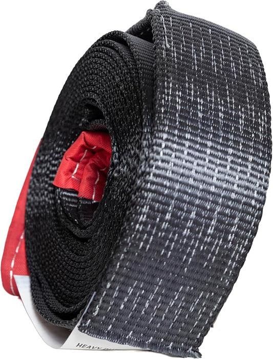HiGear 9 Ton 3 Inch X 20 Ft. Polyester Tow Strap Rope 2 Loops 20,000lb Towing Recovery by Alfa Wheels (3in 20ft 3x20, Black)