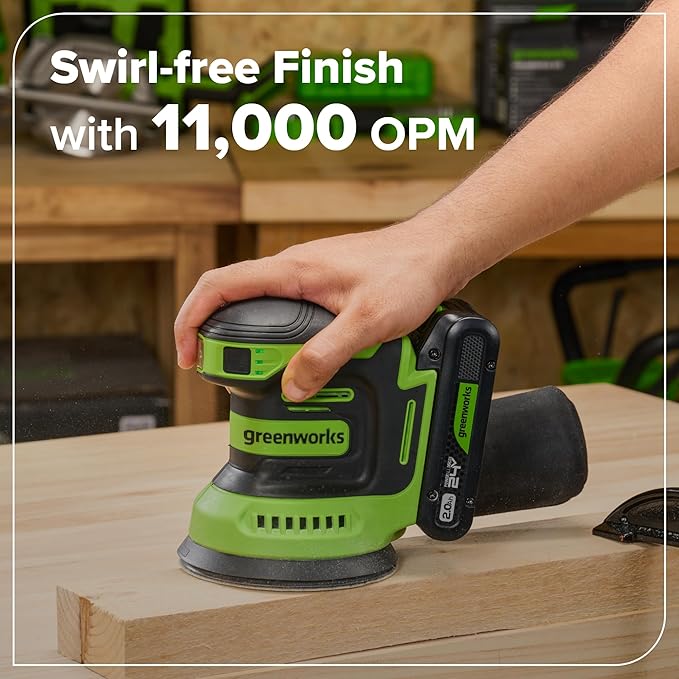 Greenworks 24V Brushless 10PC TOOL, Drill+Impact Driver+Circular Saw+Recip Saw+Jig Saw+Sander+Light+Multi-Tool+Nailer+Grinder (2) 4.0Ah+2.0Ah Batteries (24,000mAh PB) USB-C Charger, High Efficiency