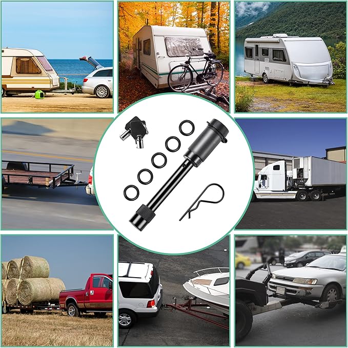 ‎Voltorb Hitch Receiver Pin Lock, 5/8inch Trailer Locking Pin Tow Hitch Lock for Class IV V V+ Tow RV Trailer Hitch, Anti-Theft & Anti Rattle