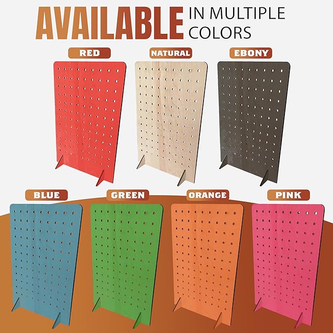 TORCHED DISPLAYS Rotating Display Stand | 22.5 x 16.76-inch | Rotating Organizer Wood Pegboard | Pegboard Display Stand for Craft Shows, Vendor Events, Jewelry, Accessories | Green