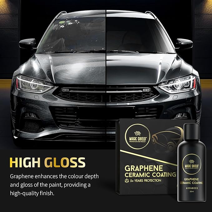 Graphene Coating for Cars │ Self-Healing, 5+ Years Durability │ Advanced SiO2 Ceramic Protection - High Gloss, Anti-Scratch - Perfect for Cars, Motorcycles, Marine, and RVs