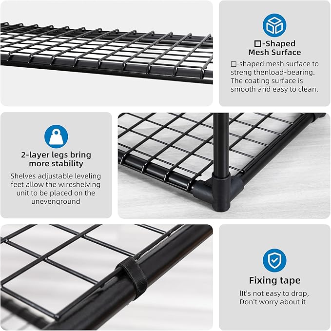 ALTLER Heavy Duty 5-Shelf Shelving Unit Standing Storage Shelf Units for Laundry Bathroom Kitchen Pantry Closet