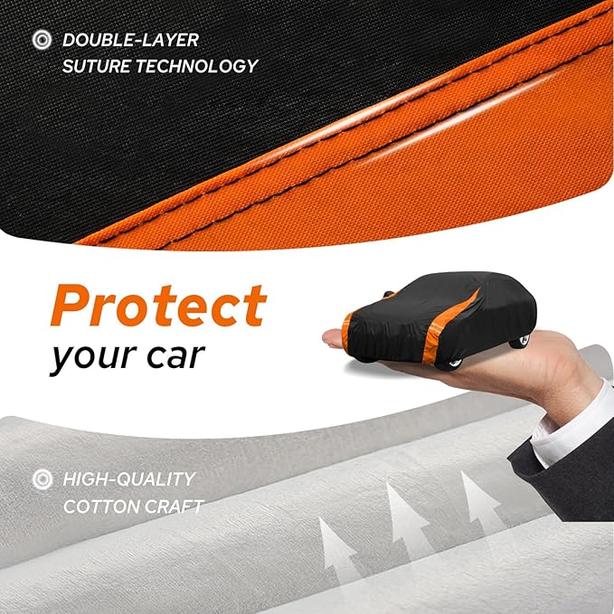 10-Layer for Chevy Corvette C8 Car Cover Waterproof All Weather for Automobiles, Outdoor Full Exterior Covers Soft Cotton Lining with Door Zipper, Fit for Corvette C8 2020-2025