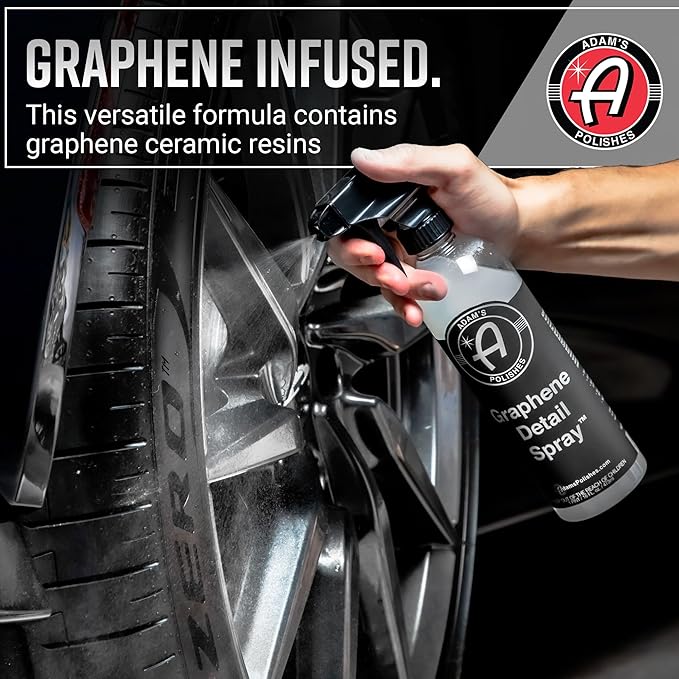 Adam's Polishes Graphene Detail Spray (2 Pack) - Extend Protection of Waxes, Sealants, & Coatings | Waterless Detailer Spray For Car Detailing | Clay Bar, Drying Aid, Add Ceramic Graphene Protection