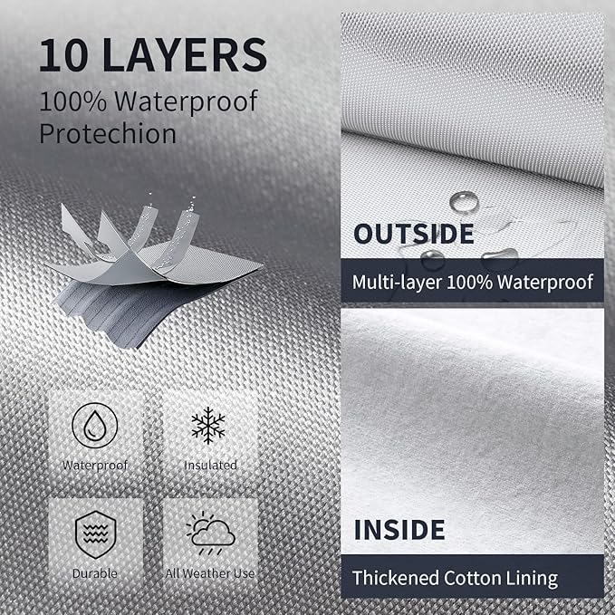 Multi-Layer Car Cover Custom Fit for MG MGB(1962-1981), 100% Waterproof All Weather for Automobiles, Gift with Towel, Heavy Duty Car Covers for Rain Sun UV Protection with Door Zipper