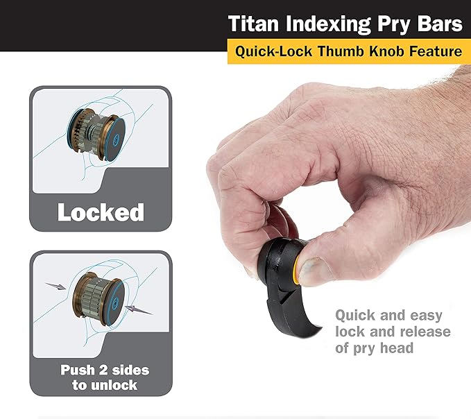 Titan 17808 Indexable Pry bar, 8"