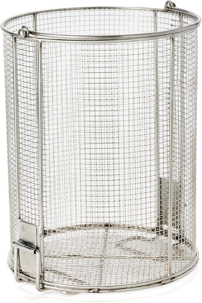 Dip N’ Drain – Stainless Steel Part Cleaning Strainer Basket for 5-Gallon Buckets (Bucket Included) | 1/4″ Mesh, Swing Handle, Perfect for Mechanics, Auto Parts, Garage, Shop & Home Workshop Cleaning
