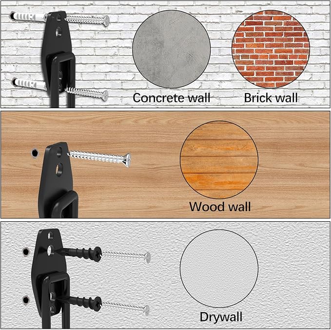 3-H Garage Wall Hooks 10 Pack, Garage Hooks Heavy Duty with Extra Welding Spots, Wall Storage Organizer for Hanging for Garden, Lawn, Yard (Red)
