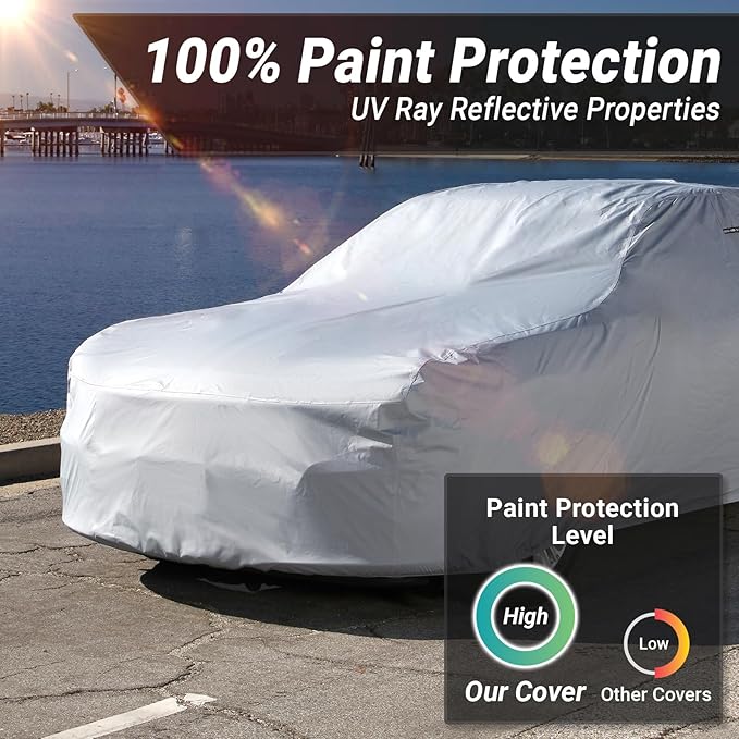 iCarCover Fits 1965-1981 Rolls-Royce Silver Shadow Car Cover Automobiles Form-Fit Padded Full Exterior Waterproof Automobiles Protection Covers