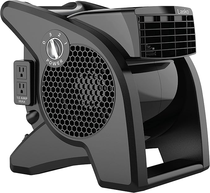 DEWALT Portable Air Mover 600 Cfm + Lasko Pivoting Utility Blower Fan 375 Cfm