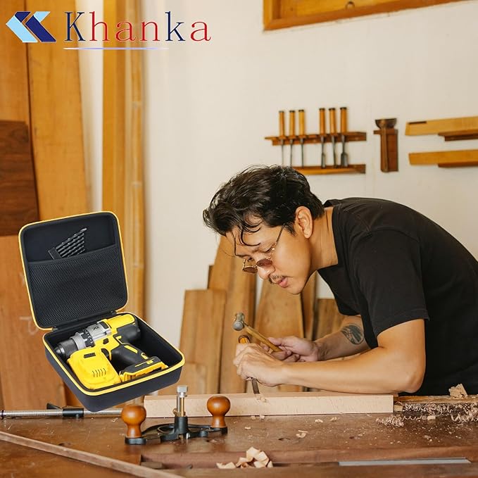 khanka Hard Tool Case Replacement for DEWALT 20V MAX XR Brushless Drill/Driver DCD791B / DCD991B