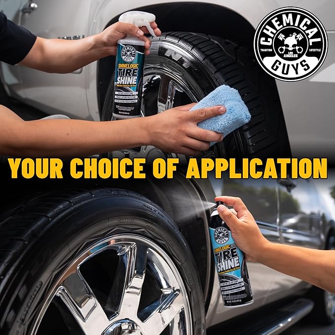 Chemical Guys ShineLogicRS Tire Shine, Deep Wet Black Shine, Safe for Cars, Trucks, Motorcycles, RVs & More, 15 fl oz