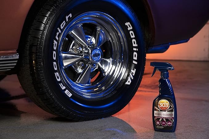 303 Products Heavy Duty Wheel Cleaner - Rim Cleaner for Car - Brake Dust Remover - All Wheel Safe - Iron Indicating Formula - Non Corrosive Formula, 15.5 fl. oz. (30597CSR) Packaging May Vary