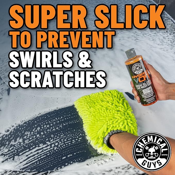 Chemical Guys CWS_808_16 Hybrid Foaming High Gloss Car Wash Soap (Works with Foam Cannons, Foam Guns or Bucket Washes) Safe for Cars, Trucks, Motorcycles, RVs & More, 16 fl oz, Orange Scent