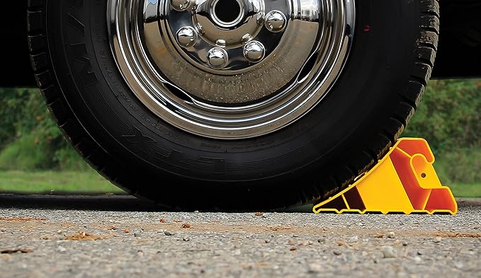 Camco Super Wheel Chock - Helps Keep Your Trailer in Place So You Can Re-Hitch - (44492) (Pack of 2)
