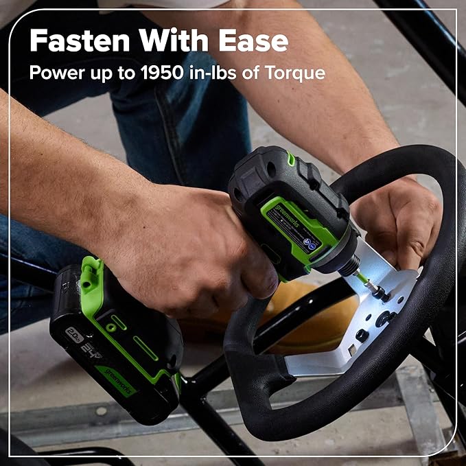 Greenworks 24V Brushless 10PC TOOL, Drill+Impact Driver+Circular Saw+Recip Saw+Jig Saw+Sander+Light+Multi-Tool+Nailer+Grinder (2) 4.0Ah+2.0Ah Batteries (24,000mAh PB) USB-C Charger, High Efficiency